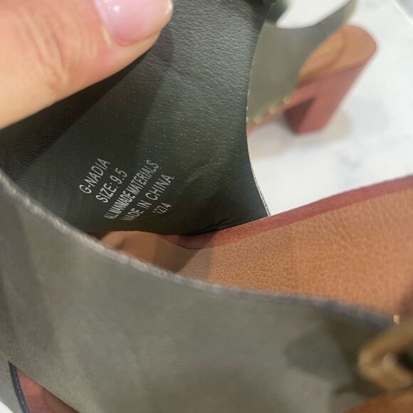 Madden Girl Green and Brown Block Heels - Picture 6 of 7